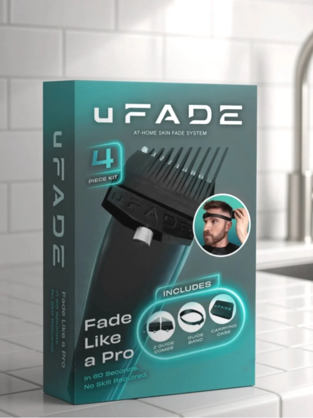 At-Home Skin Fade System - ConAir Clippers w Band and combs all in one